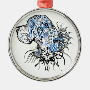 Great Dane Blackheart Metal Ornament