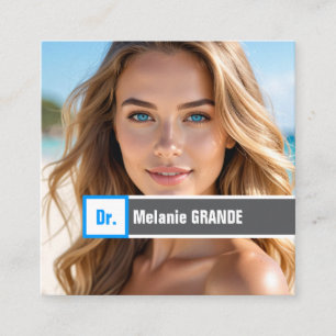 Great Dane blue black  Square Business Card