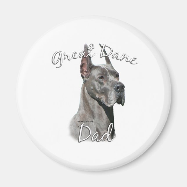 Great Dane (blue) Dad 2 Magnet (Front)