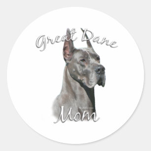 Great Dane (blue) Mum 2 Classic Round Sticker