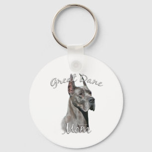 Great Dane (blue) Mum 2 Key Ring