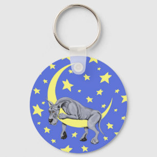 Great Dane Blue Twinkle Key Ring
