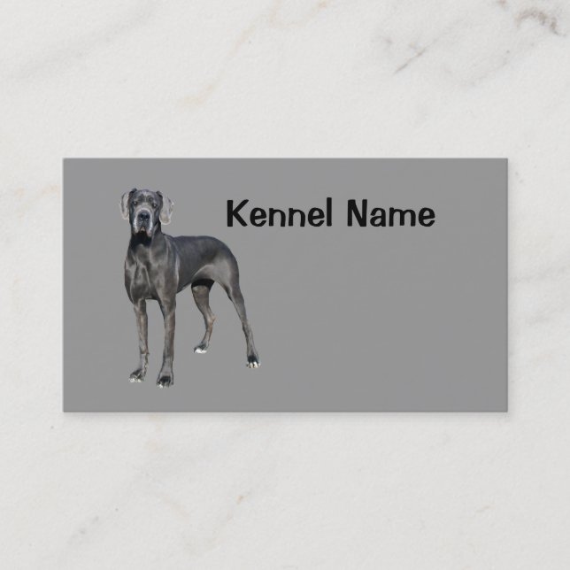Great Dane Breeder Business Card (Front)