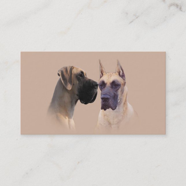 Great Dane Breeder Business Card (Front)