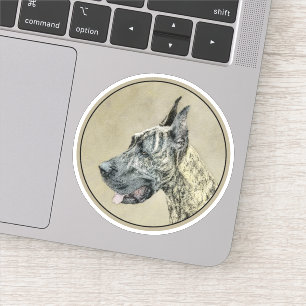 Great Dane (Brindle) Painting - Original Dog Art