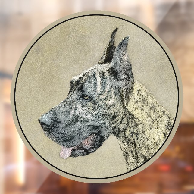 Great Dane (Brindle) Painting - Original Dog Art (Sheet 2)