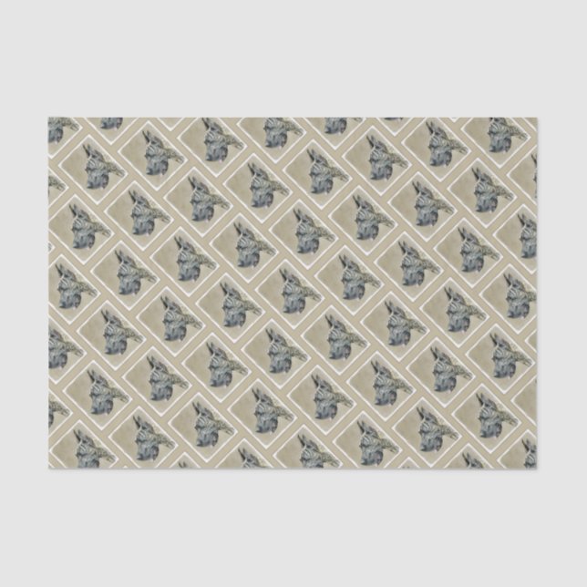 Great Dane (Brindle) Painting - Original Dog Art Tissue Paper (Front)