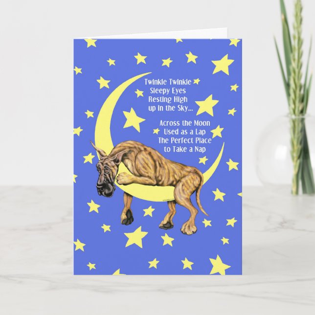 Great Dane Brindle Twinkle Card (Front)