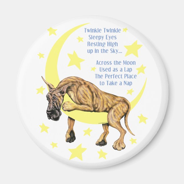 Great Dane Brindle Twinkle Magnet (Front)