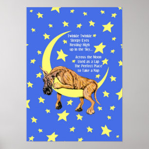 Great Dane Brindle Twinkle Poster