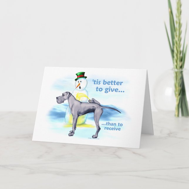Great Dane BTG Blue UC Holiday Card (Front)