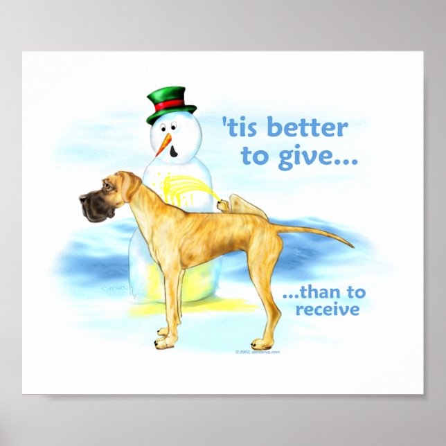 Great Dane BTG Brindle UC Poster (Front)