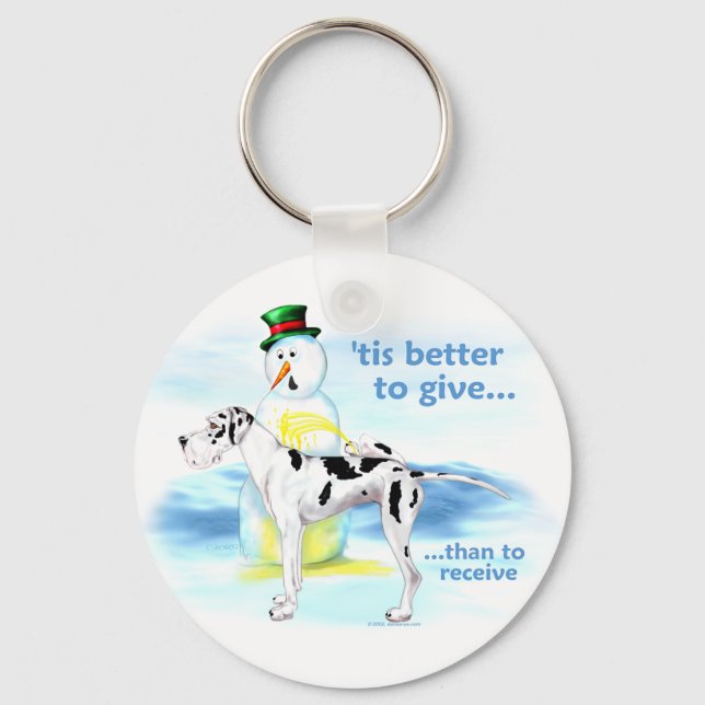 Great Dane BTG Harlequin UC Key Ring (Front)