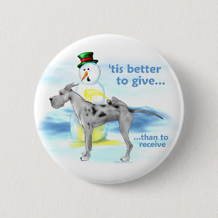 Great Dane BTG Merle 6 Cm Round Badge