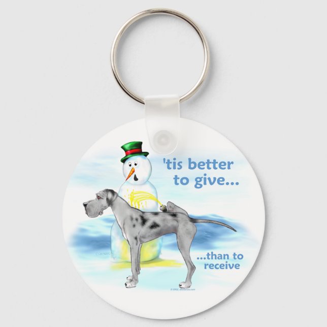 Great Dane BTG Merle UC Key Ring (Front)