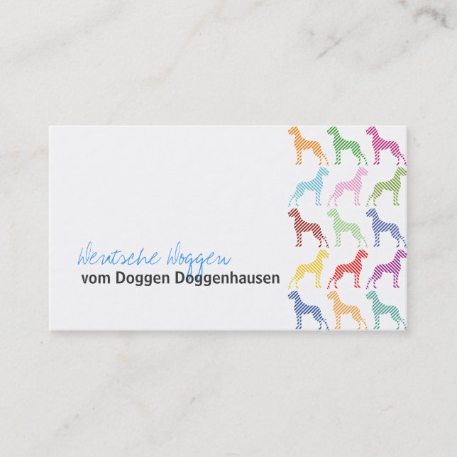 Great Dane Businesscards Business Card (Front)