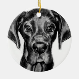 Great Dane by Carol Zeock Ceramic Tree Decoration