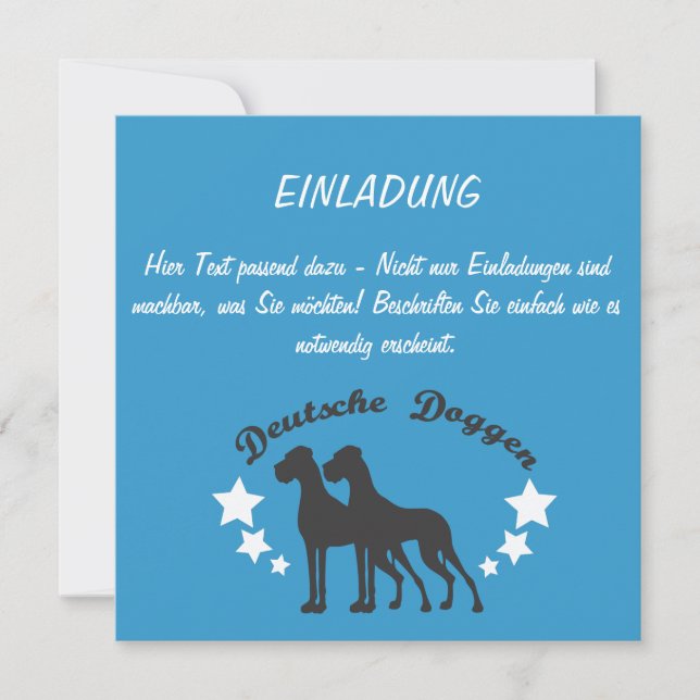 Great Dane Cards German language (Front)