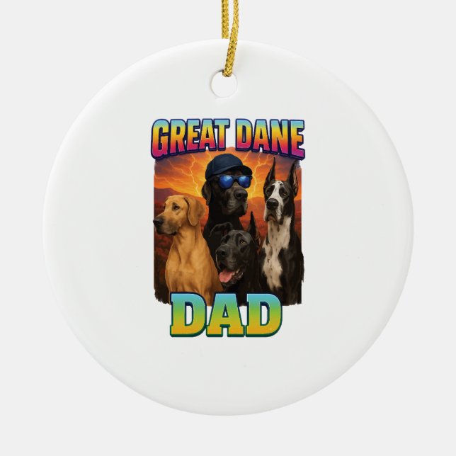 Great Dane Ceramic Ornament (Front)