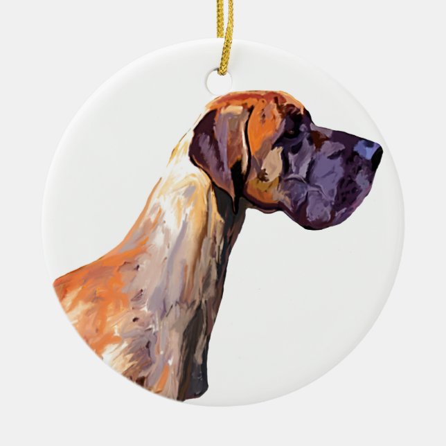Great Dane Ceramic Ornament (Front)