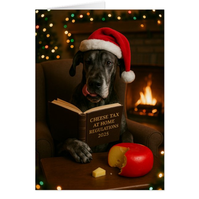 Great Dane 'Cheese Tax' Christmas card (Front)