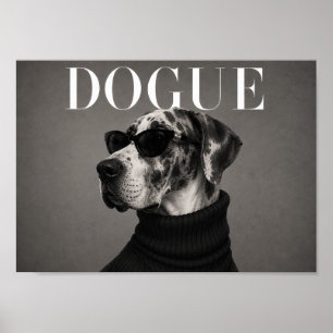 Great Dane Chic Fashion Dog Art Print