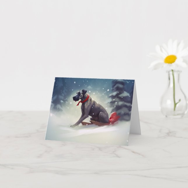 Great Dane Christmas Card (Small Plant)