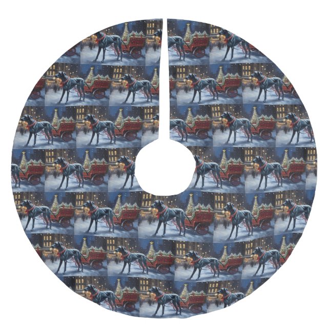 Great Dane Christmas Festive Season  Brushed Polyester Tree Skirt (Front)