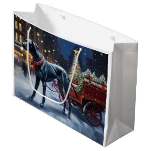 Great Dane Christmas Festive Season Large Gift Bag