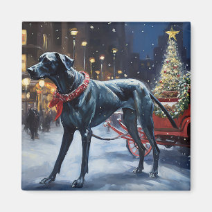Great Dane Christmas Festive Season  Magnet