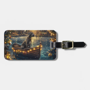 Great Dane Christmas Festive Voyage Luggage Tag
