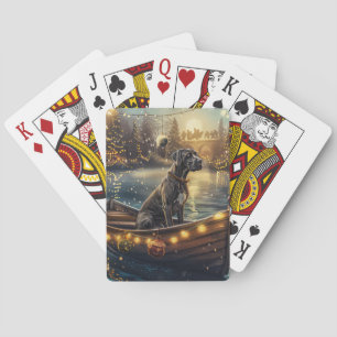 Great Dane Christmas Festive Voyage Playing Cards