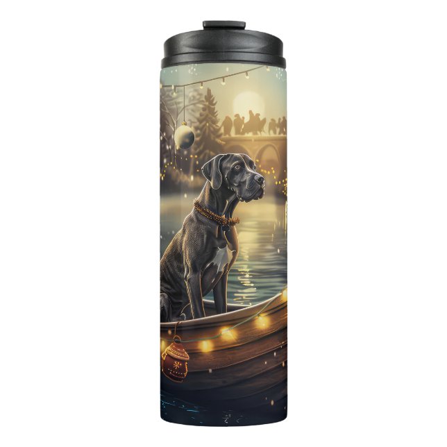 Great Dane Christmas Festive Voyage Thermal Tumbler (Front)