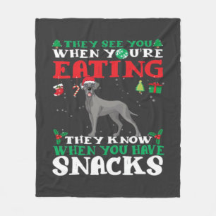 Great Dane Christmas fun Classic T-Shirt Fleece Blanket