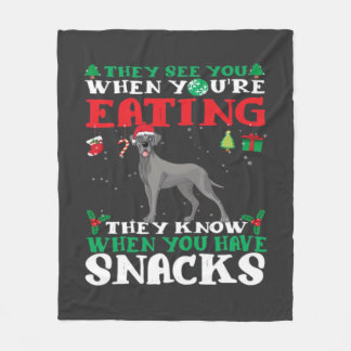 Great Dane Christmas fun Classic T-Shirt Fleece Blanket