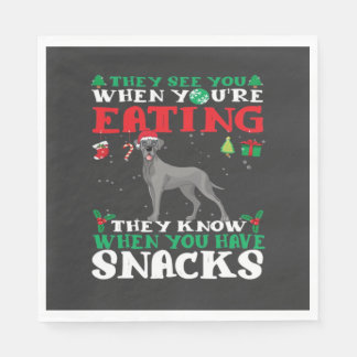Great Dane Christmas fun Classic T-Shirt Napkin