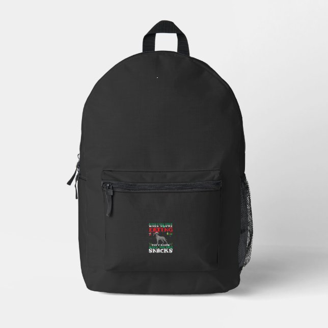 Great Dane Christmas fun Classic T-Shirt Printed Backpack (Front)