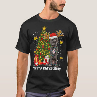 Great Dane Christmas Lights Tree Santa Xmas Pajama T-Shirt