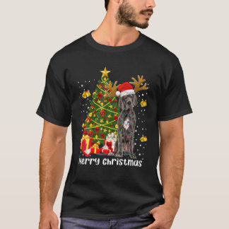 Great Dane Christmas Lights Tree Santa Xmas Pajama T-Shirt
