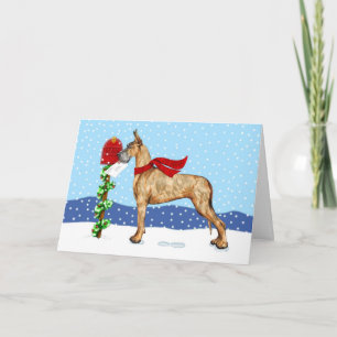 Great Dane Christmas Mail Brindle Holiday Card