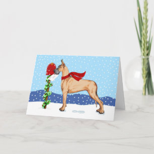 Great Dane Christmas Mail Fawn Holiday Card