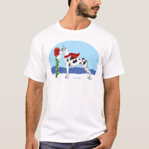 Great Dane Christmas Mail Harlequin T-Shirt