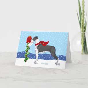 Great Dane Christmas Mail Mantle UC Holiday Card