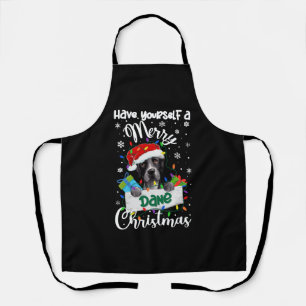 Great Dane Christmas Party Great Dane Xmas Gifts Apron