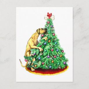 Great Dane Christmas Reach Goals Fawn UC Holiday Postcard