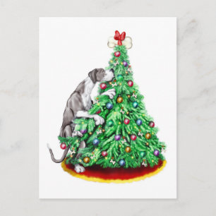Great Dane Christmas Reach Goals Mantle UC Holiday Postcard