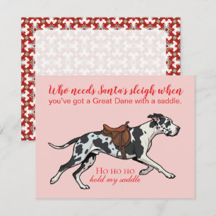 Great Dane Christmas Season Greetings Funny Holiday Card