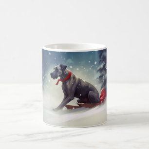 Great Dane Christmas snow winter Coffee Mug