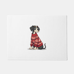 Great Dane Christmas Sweater Doormat