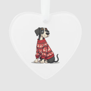Great Dane Christmas Sweater Ornament